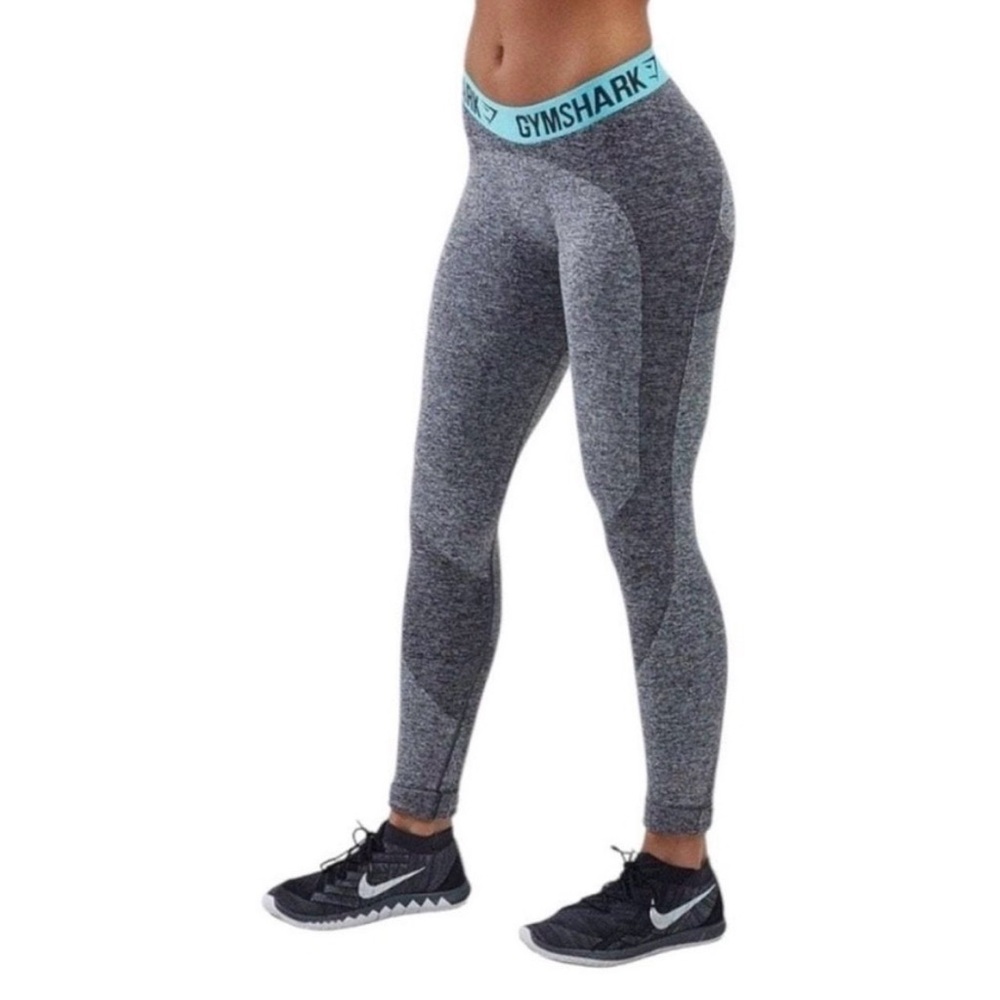 Gymshark low rise flex Gray / teal  Leggings size small